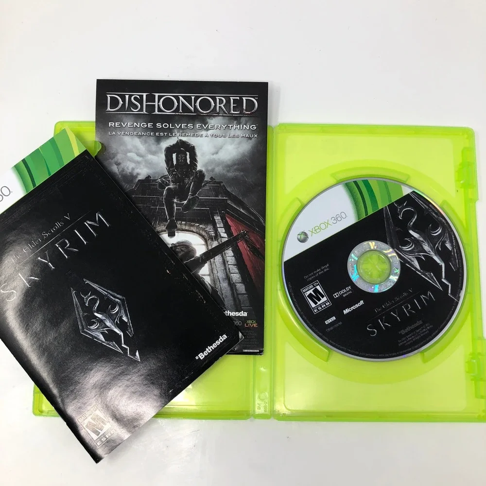 The Elder Scrolls V Skyrim Xbox 360 Bethesda RPG Game Manual Included NTSC
